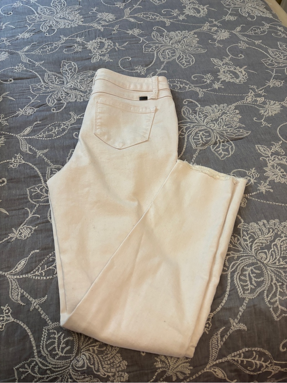 1822 Denim White Cropped Ankle Jeans
